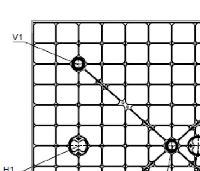 Diagram from Vertex showing the adjuster locations on the back of a panel
